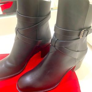 Authentic Christian Louboutin Black ankle boots